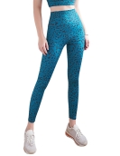 Spring and summer printing yoga fitness pants sports fitness high waist peach lifting hip tight pants