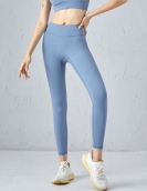 Spring and summerless, embarrassing line yoga pants, female skin naked, high -waist sports fitness pants