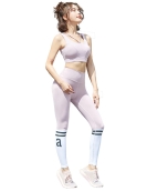 Autumn and winter sports fitness yoga clothing female cross -back sports chest lettering pants two -piece set