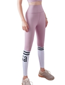 Spring and summer yoga fitness pants female high -waist hip -lifting sports yoga trousers sexy stitching letters sports pants