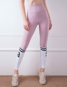 Spring and summer yoga fitness pants female high -waist hip -lifting sports yoga trousers sexy stitching letters sports pants