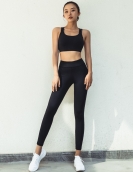 Yoga clothing set female autumn and winter cross -back superficial clothes, dry clothes tight pants, two -piece female