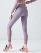 Fitness pants female autumn and winter high waist high -waisted buttocks yoga pants, naked sexy net yarn stitching health pants