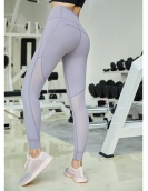 Spring and summer mesh splicing sports yoga pants female high waist peach hip hips high bomb high feet healthy pants