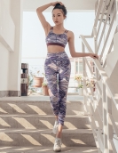 Yoga clothing women's back, beautiful back sports bra, high waist, hip tights, yoga pants, two -piece fitting suit female