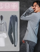 Yoga suit female running fitness four -piece fast dry top, loose casual sports pants three -piece set