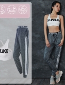 Yoga suit female running fitness four -piece fast dry top, loose casual sports pants three -piece set