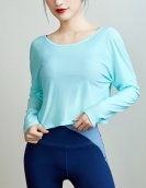 Spring and summer yoga top female back hollow sexy fitness shirt breathable speed dry run yoga clothing