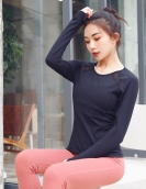 Sports shirt Women's long -sleeved slimming thin yoga clothing female running dry breathable fitness suit