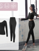 Fitness yoga clothing female long -sleeved suit autumn and winter speed dry clothing female yoga pants women's sports clothing four -piece female