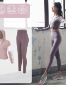 Fitness yoga clothing female long -sleeved suit autumn and winter speed dry clothing female yoga pants women's sports clothing four -piece female