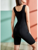 Spring and summer brocade two -sided sports fitness integrated jacket high -bomb tight suspender conjoined yoga clothing