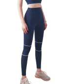 Spring and summer sports, fitness, contrasting pocket yoga pants female high -waist peach -lifting tight pants