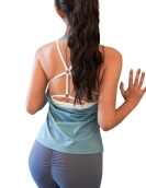 Spring and summer sports yoga vest female back hollow nude shirt outdoor running fitness fast dry shirt