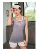 Sports shirt women's fast dry yoga clothes shirt workers back personalized hollow fitness service female