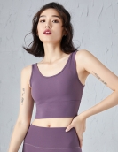 Spring and summer nude drying exercise yoga bras female shock -proof gathered fashionable back sports vest