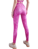 Spring and summer printing high waist buttocks sports fitness yoga pants speed dry high bounce peach tight pants