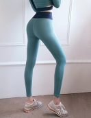 Spring and summer contrasting yoga pants female high waist hips and tight pants running health pants