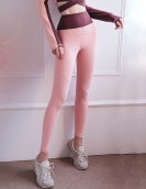 Spring and summer contrasting yoga pants female high waist hips and tight pants running health pants