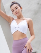 Spring and summer fashion sports underwear female shock -proof gathered fitness vest breathable fast dry camisole sports bra