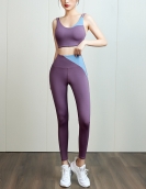 Yoga suit female fast dry comfortable sports vest, high waist peach hip pants, yoga clothing two pieces