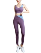 Yoga suit female fast dry comfortable sports vest, high waist peach hip pants, yoga clothing two pieces