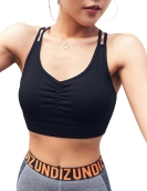 Running fitness sports bra, fitness vest female yoga top beauty gathers gathers underwear women