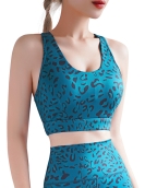 Spring and summer printed yoga sports fitness, breathability, dry and beautiful back gathers sports underwear