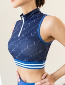 Yoga clothing female fitness clothing women's sporty shirty sexy exposure umbilical shock anti -shock anti -gathered exercise bra