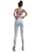 Spring and summer sports set Female slim printed yoga set gym running two -piece suit