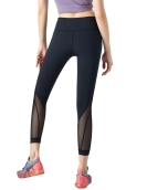 Sexy mesh splicing sports yoga pants female gym running skin -friendly nude fitness pants