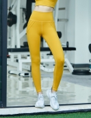 Sports fitness yoga pants female high waist peach high bomb hip -lifting trousers fast dry small feet tight pants