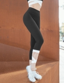 Peach hip fitness pants high waist yoga pants fast dry girl running hip tight nine -point sports pants