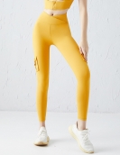 Yoga fitness trousers female autumn thick work pocket sports cropped trousers high waist hip pants