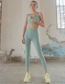 Yoga suit two sporting dance shock -proof peach hip tight pants