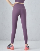 Spring and summer -free embarrassing line sports yoga pants female skin naked fabric high bounce yoga pants