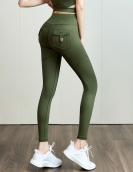 Spring and summer fashion workmade sports fitness yoga pants high -waisted hip -hip pants speed dry sports tight pants