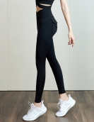 Spring and summer fashion workmade sports fitness yoga pants high -waisted hip -hip pants speed dry sports tight pants