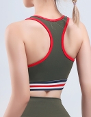 Spring and summer contrasting sporty yoga creampieces, gathered shock absorption breathable sports underwear