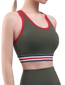 Spring and summer contrasting sporty yoga creampieces, gathered shock absorption breathable sports underwear