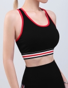 Spring and summer contrasting sporty yoga creampieces, gathered shock absorption breathable sports underwear