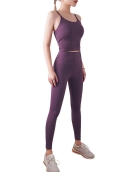 Spring and summer yoga fitness set women sexy backproof vest, peaches, hip trousers, two -piece female