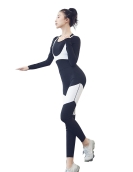 Yoga fitness suit female tight -fitting pants and pants two -piece running sports casual suit female