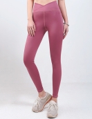 Spring and summer cross high -waisted yoga pants, peaches, hips, slim pockets, fast dry sports bodybuilding pants