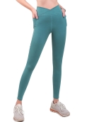 Spring and summer cross high -waisted yoga pants, peaches, hips, slim pockets, fast dry sports bodybuilding pants