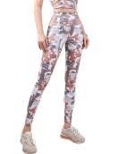 Spring and summer yoga fitness pants female digital printing health pants slim hip outdoor running pants