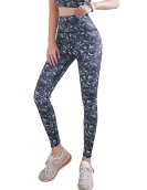 Printed color yoga pants high waist peach hip bodybuilding bodybuilding trousers fast dry lifting tight pants