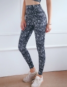 Printed color yoga pants high waist peach hip bodybuilding bodybuilding trousers fast dry lifting tight pants