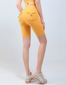 Spring and summer new workers pent -point pants, female peach, hip -lifting sports short pants, dry and strong pants