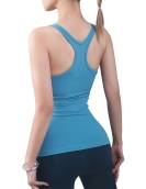 Spring and summer new sexy backbone stripe yoga shirt with chest pads, dry breathable exercise fitness vest